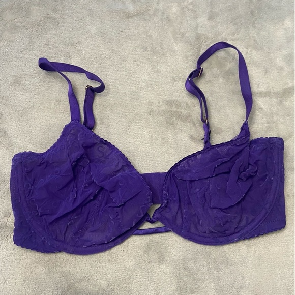 New! Victoria’s Secret Dream Angels Mesh Unlined Logo Demi Bra 10361 - Picture 2 of 7